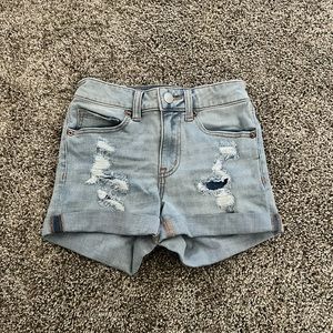 Aeropostale High Midi Jean Shorts 0